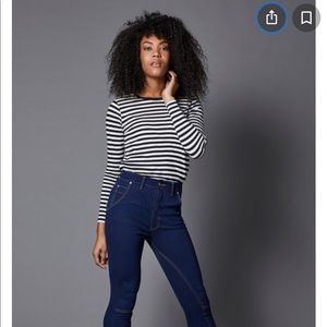 GAP The Bowery Stripe Super Soft Crew